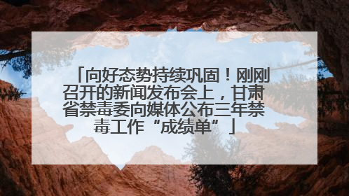 向好态势持续巩固！刚刚召开的新闻发布会上，甘肃省禁毒委向媒体公布三年禁毒工作“成绩单”