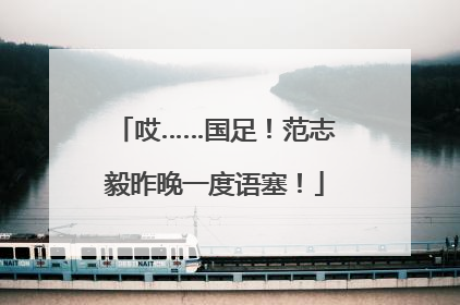 哎……国足！范志毅昨晚一度语塞！