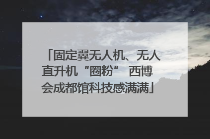 固定翼无人机、无人直升机“圈粉” 西博会成都馆科技感满满