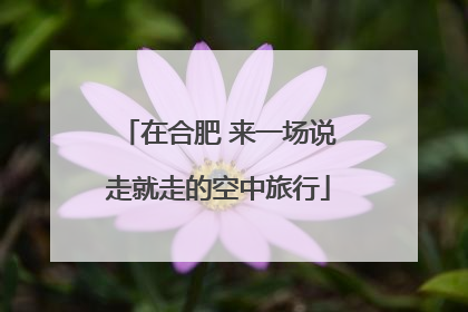在合肥 来一场说走就走的空中旅行