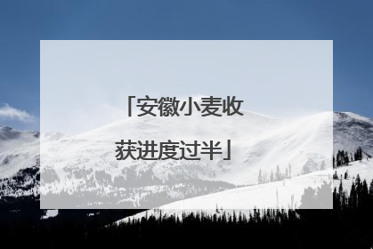 安徽小麦收获进度过半