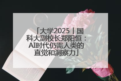 大学2025丨国科大副校长郑阳恒：AI时代仍需人类的直觉和洞察力