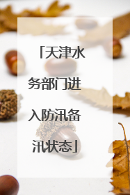 天津水务部门进入防汛备汛状态