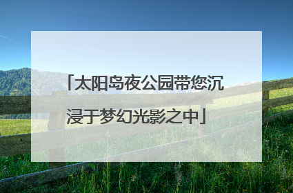 太阳岛夜公园带您沉浸于梦幻光影之中