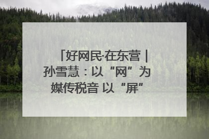 好网民·在东营｜孙雪慧：以“网”为媒传税音 以“屏”为介助发展