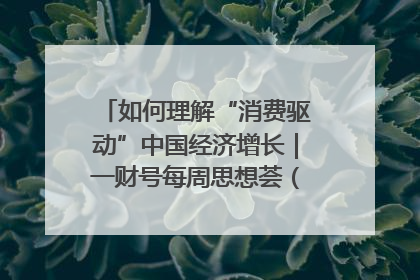 如何理解“消费驱动”中国经济增长｜一财号每周思想荟（第22期）