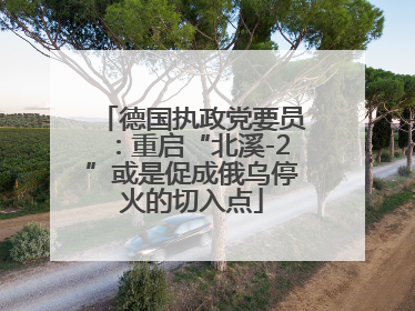 德国执政党要员：重启“北溪-2”或是促成俄乌停火的切入点