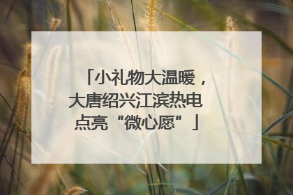 小礼物大温暖，大唐绍兴江滨热电点亮“微心愿”