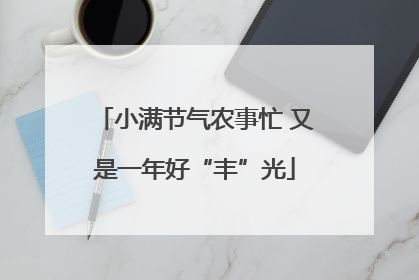小满节气农事忙 又是一年好“丰”光