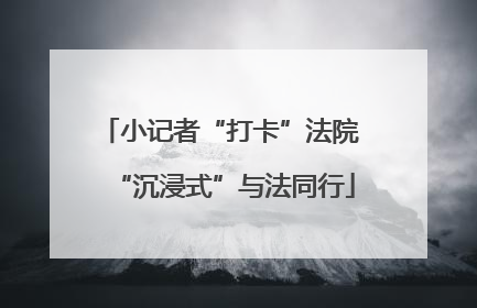 小记者“打卡”法院 “沉浸式”与法同行