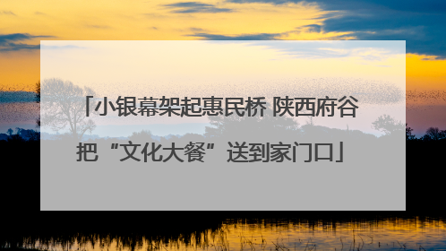 小银幕架起惠民桥 陕西府谷把“文化大餐”送到家门口