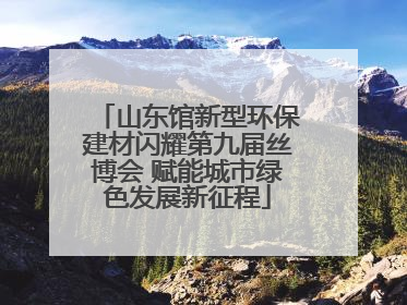 山东馆新型环保建材闪耀第九届丝博会 赋能城市绿色发展新征程