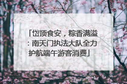 岱顶食安，粽香满溢：南天门执法大队全力护航端午游客消费