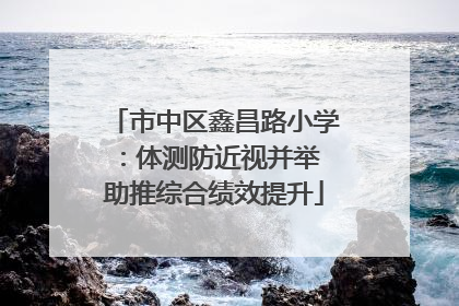 市中区鑫昌路小学：体测防近视并举 助推综合绩效提升