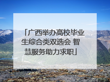 广西举办高校毕业生综合类双选会 智慧服务助力求职