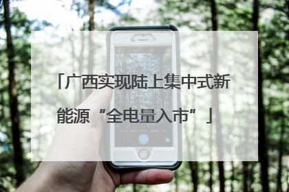 广西实现陆上集中式新能源“全电量入市”