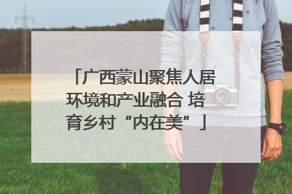 广西蒙山聚焦人居环境和产业融合 培育乡村“内在美”