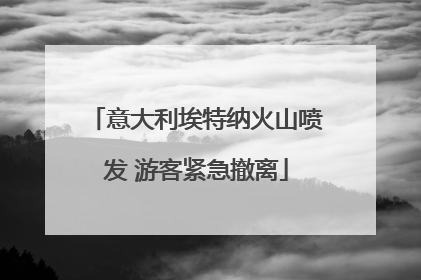 意大利埃特纳火山喷发 游客紧急撤离