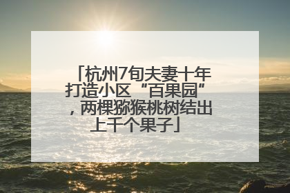 杭州7旬夫妻十年打造小区“百果园”，两棵猕猴桃树结出上千个果子