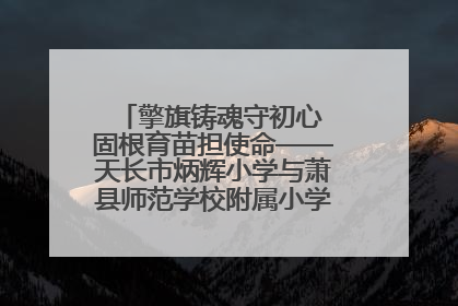 擎旗铸魂守初心 固根育苗担使命——天长市炳辉小学与萧县师范学校附属小学结对共建活动纪实