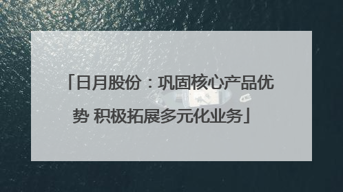 日月股份：巩固核心产品优势 积极拓展多元化业务