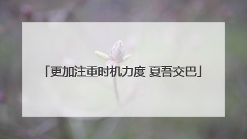 更加注重时机力度 夏吾交巴