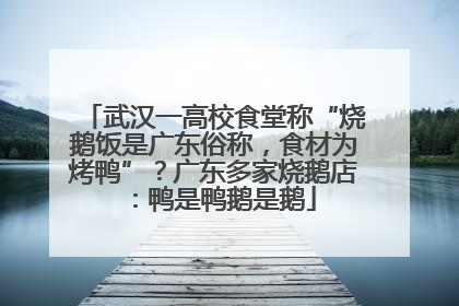 武汉一高校食堂称“烧鹅饭是广东俗称，食材为烤鸭”？广东多家烧鹅店：鸭是鸭鹅是鹅