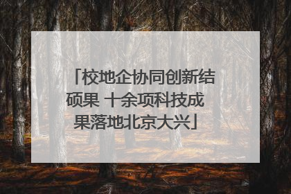 校地企协同创新结硕果 十余项科技成果落地北京大兴