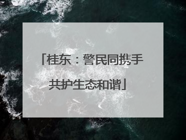 桂东：警民同携手 共护生态和谐