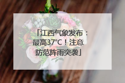 江西气象发布：最高37℃！注意防范阵雨突袭