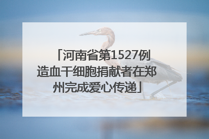 河南省第1527例造血干细胞捐献者在郑州完成爱心传递