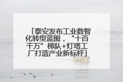 泰安发布工业数智化转型蓝图，“十百千万”梯队+灯塔工厂打造产业新标杆