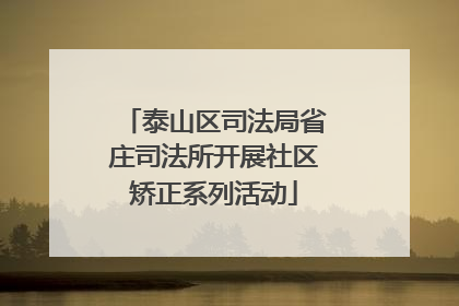 泰山区司法局省庄司法所开展社区矫正系列活动