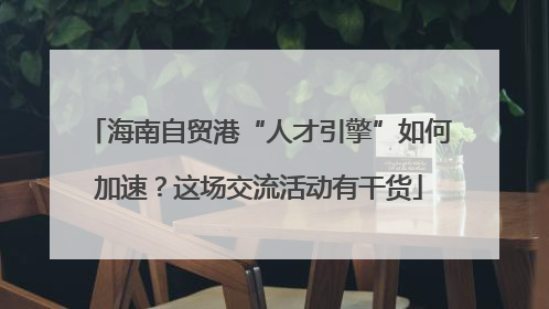 海南自贸港“人才引擎”如何加速？这场交流活动有干货