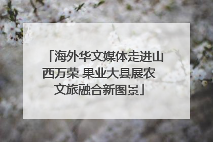海外华文媒体走进山西万荣 果业大县展农文旅融合新图景