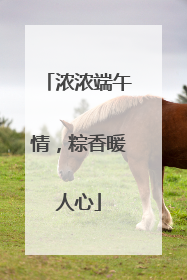 浓浓端午情，粽香暖人心