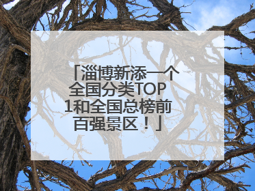 淄博新添一个全国分类TOP1和全国总榜前百强景区！