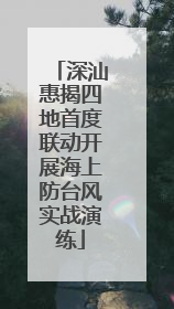 深汕惠揭四地首度联动开展海上防台风实战演练