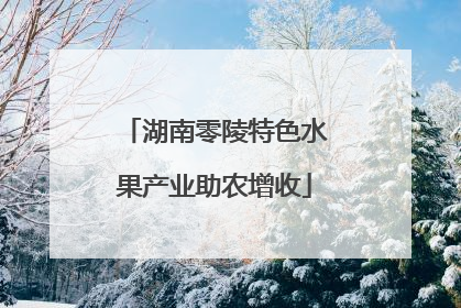 湖南零陵特色水果产业助农增收