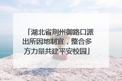 湖北省荆州御路口派出所因地制宜，整合多方力量共建平安校园
