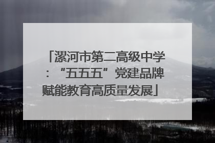 漯河市第二高级中学：“五五五”党建品牌赋能教育高质量发展