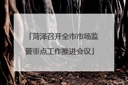 菏泽召开全市市场监管重点工作推进会议