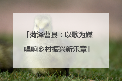 菏泽曹县：以歌为媒 唱响乡村振兴新乐章