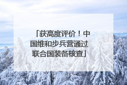 获高度评价！中国维和步兵营通过联合国装备核查