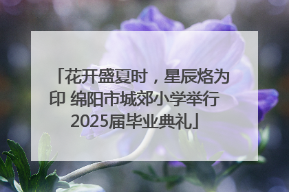 花开盛夏时，星辰烙为印 绵阳市城郊小学举行2025届毕业典礼