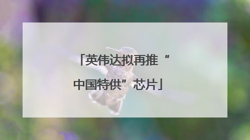 英伟达拟再推“中国特供”芯片