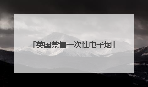 英国禁售一次性电子烟