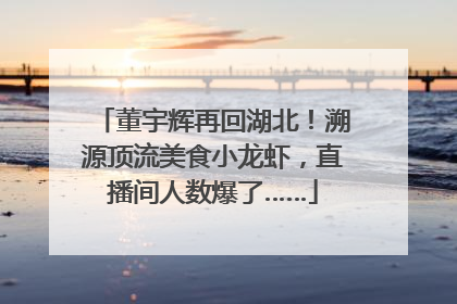 董宇辉再回湖北！溯源顶流美食小龙虾，直播间人数爆了……