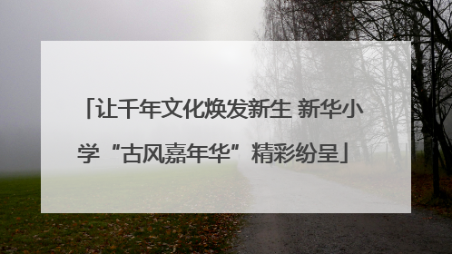 让千年文化焕发新生 新华小学“古风嘉年华”精彩纷呈