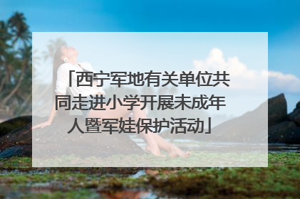 西宁军地有关单位共同走进小学开展未成年人暨军娃保护活动